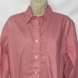 Las Olas Red Checkered Top, Size S